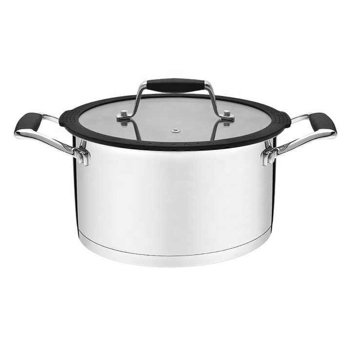 Baitylux Set Pentola a Vapore in acciaio inox con coperchio in vetro