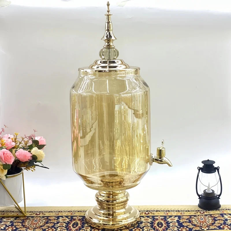 Baitylux Caraffa in vetro per tavolo con rubinetto elegante