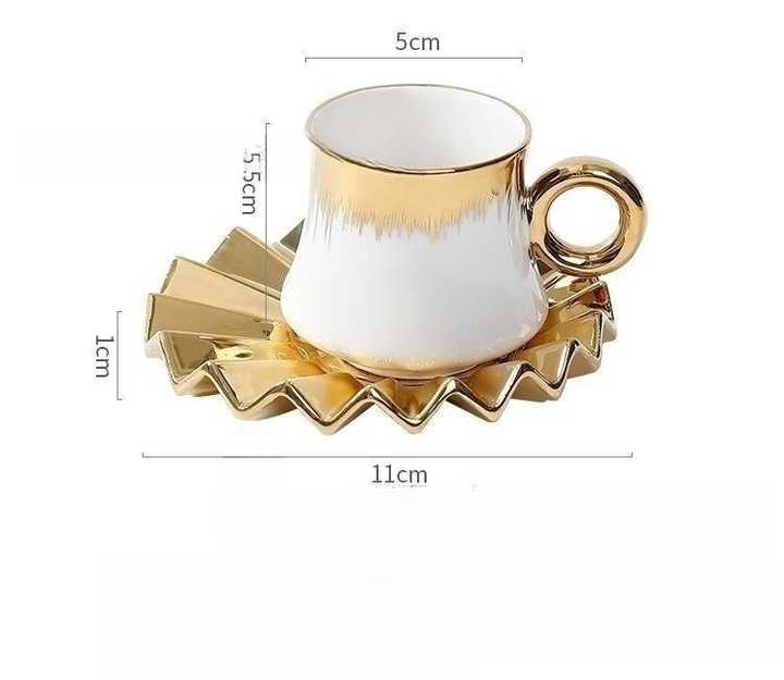 Baitylux Set di Tazze da Espresso in Porcellana, 6 Pezzi da 90ml