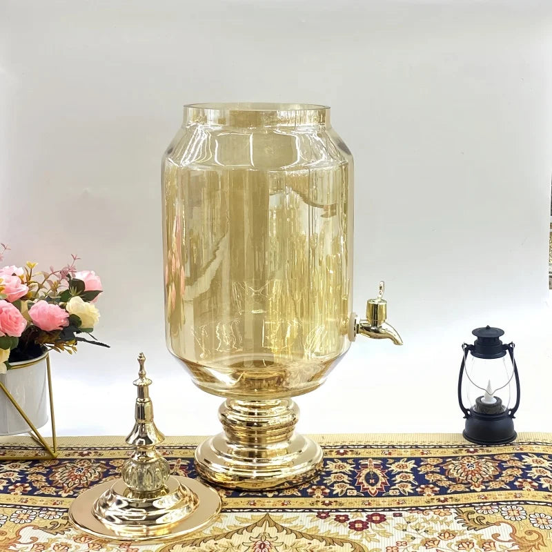 Baitylux Caraffa in vetro per tavolo con rubinetto elegante