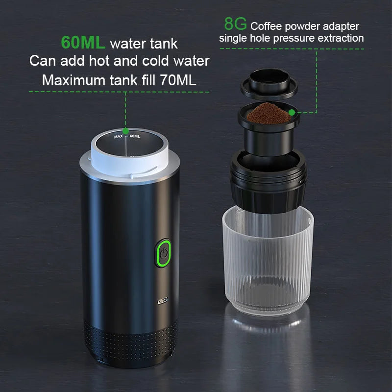 Baitylux™ Macchina Per Caffè Espresso Portatile Elettrica Wireless
