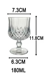 Baitylux Set di Bicchieri di Cristallo in Forma di Diamante 12pz