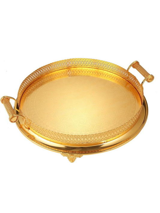 Baitylux Vassoio Siniya Fes 45 CM Oro Dorato