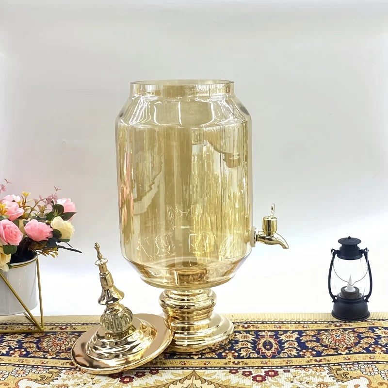 Baitylux Caraffa in vetro per tavolo con rubinetto elegante