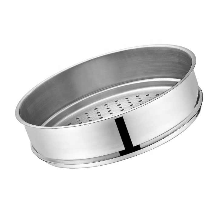 Baitylux  Set Pentola a Vapore in acciaio inox con coperchio in vetro