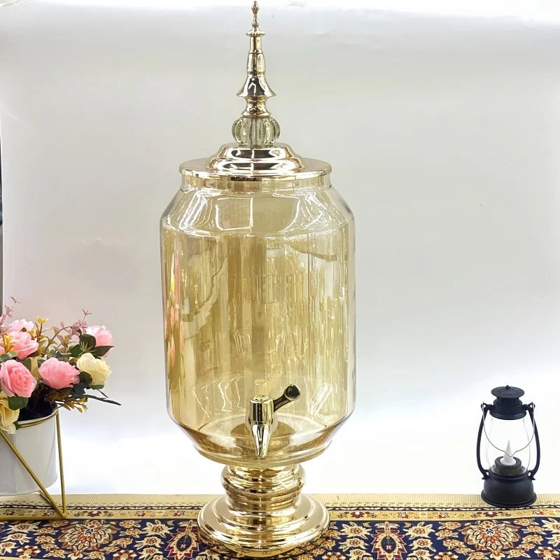 Baitylux Caraffa in vetro per tavolo con rubinetto elegante