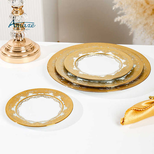 Baitylux Set da Cena in ceramica di Lusso Oro