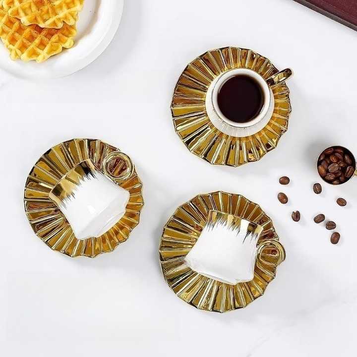 Baitylux Set di Tazze da Espresso in Porcellana, 6 Pezzi da 90ml
