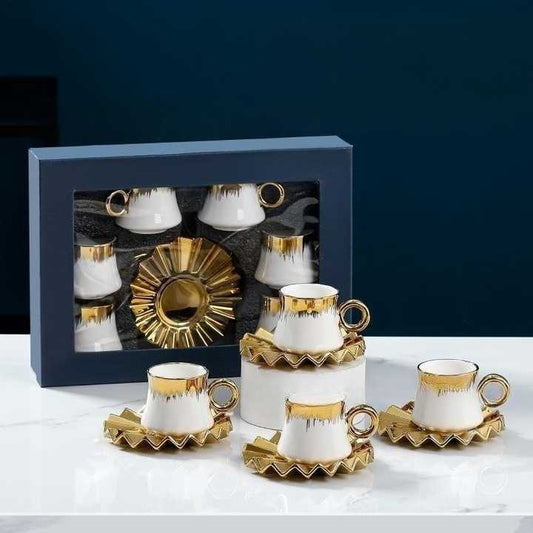 Baitylux Set di Tazze da Espresso in Porcellana, 6 Pezzi da 90ml
