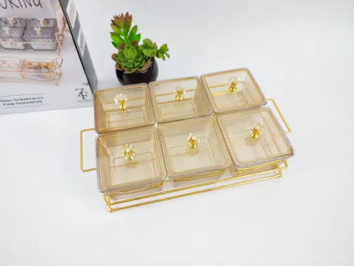 Baitylux Recipiente Elegante per Contorno con coperchio