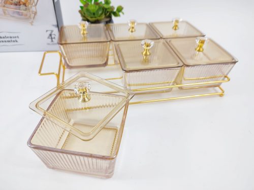 Baitylux Recipiente Elegante per Contorno con coperchio