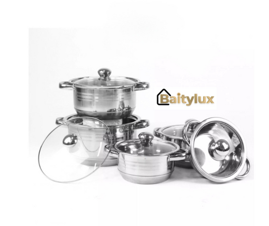 Baitylux Set Pentole in Acciaio 12 pz